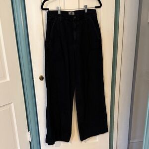 Agolde Black Wide Leg Jeans